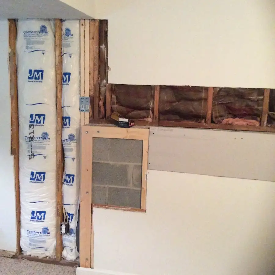 Wall insulation replacement during Structural Drying in Carver